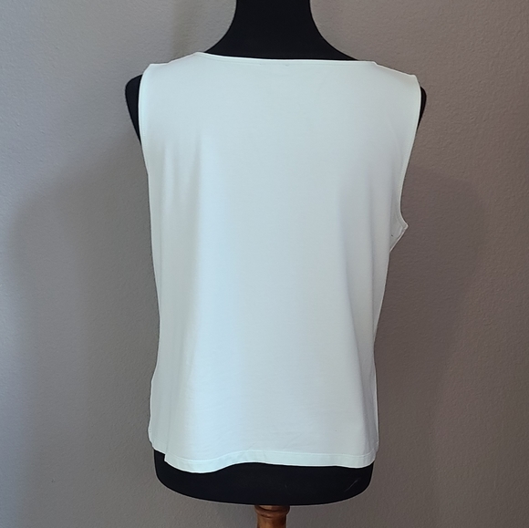 Nue Options Mint Green Mesh Detailing Tank Top Shirt Blouse - Picture 4 of 7